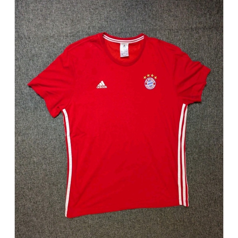 Adidas Originals Bayern Munich Football Shirt Soccer Mens Jersey Tee Large L